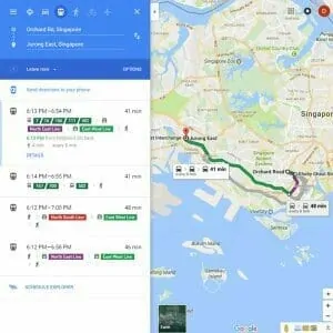 Google Map Transit