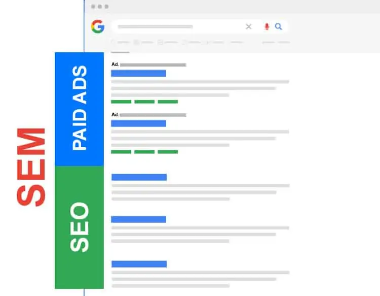 Google SERPs - SEO, SEM, Paid Ads