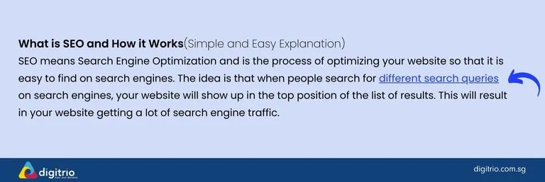 Example of Internal Link By Digitrio Example of Internal Link By Digitrio