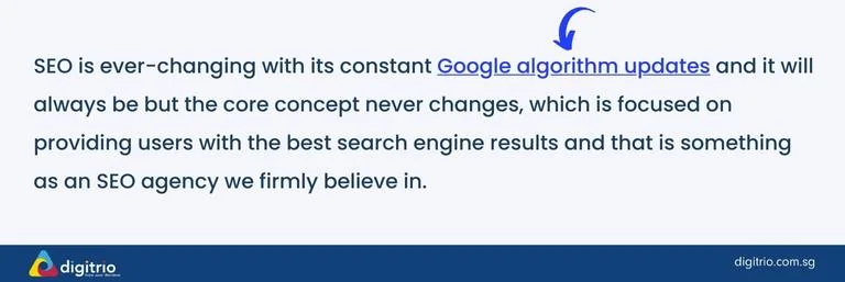 Example of in text link by Digitrio Example of in text link by Digitrio