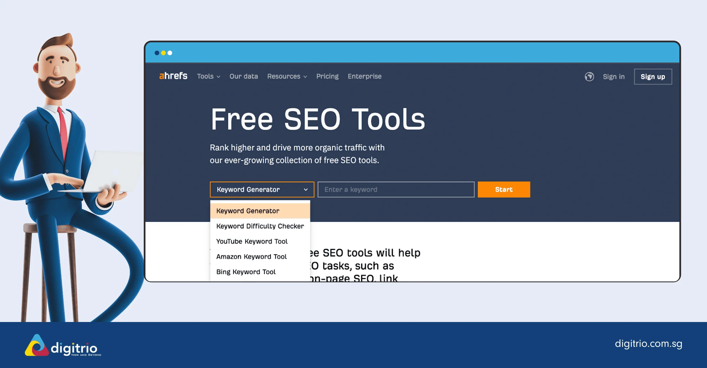 Screenshot of Ahrefs Free SEO Tools