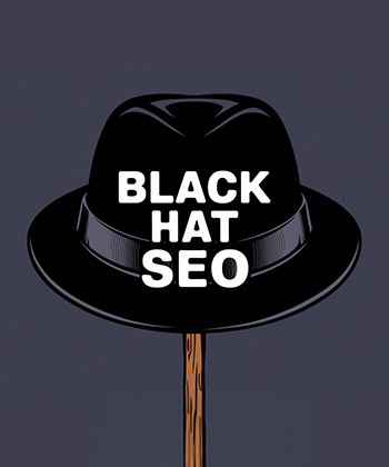 Types of SEO - Black Hat SEO illustration by Digitrio