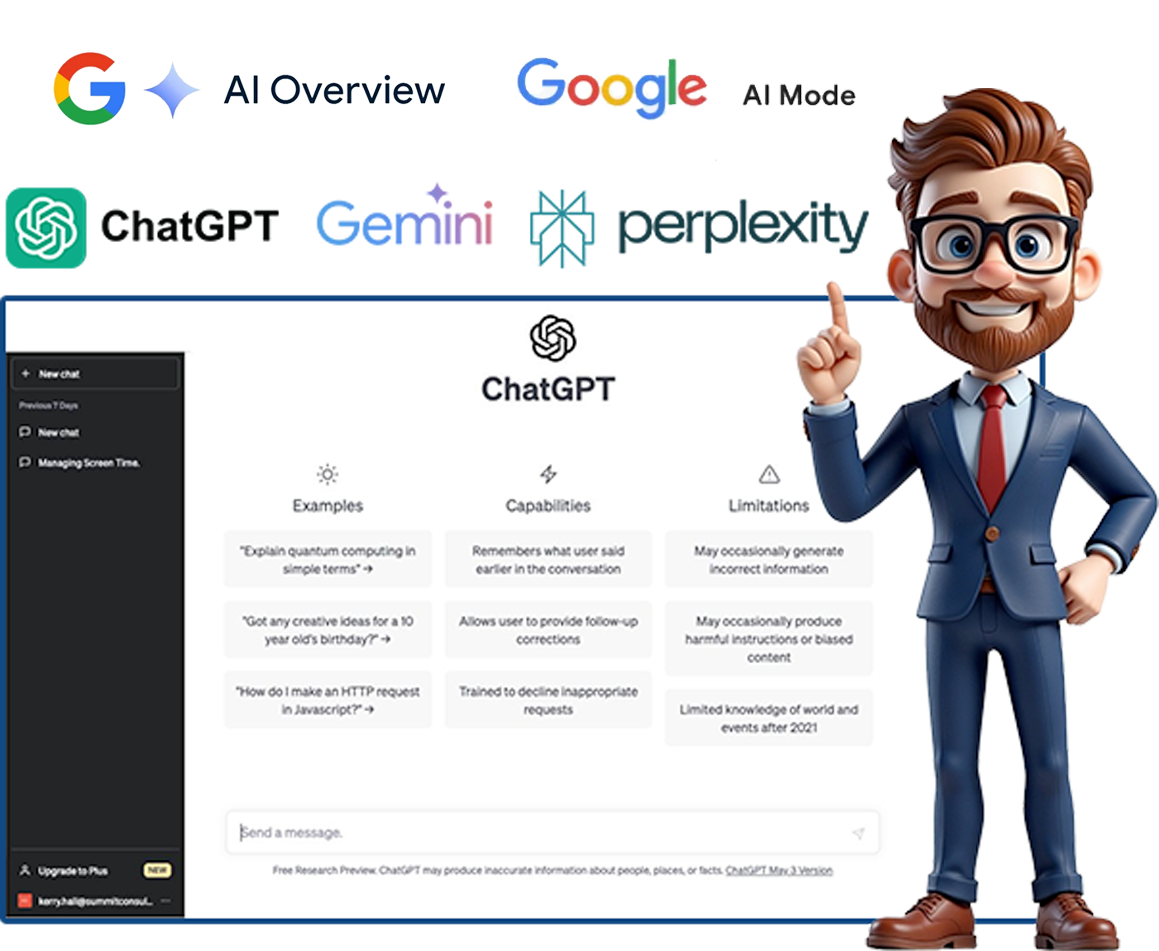 Generative Engine Optimization Services, AI Mode, Google AI Overview, Chatgpt, Germini, Perplexity